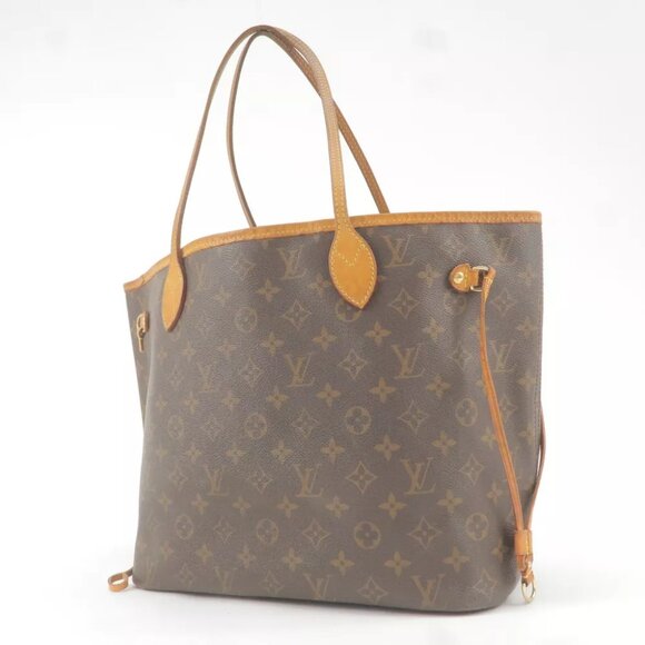 Auth Louis Vuitton Monogram Neverfull MM Tote Bag Brown - Picture 3 of 13